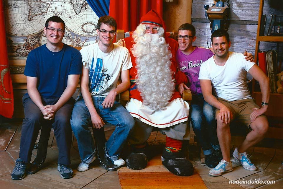 Con los amigos en Finlandia