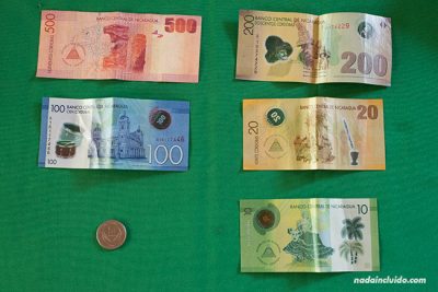 Billetes de Córdoba, la moneda utilizada en Nicaragua