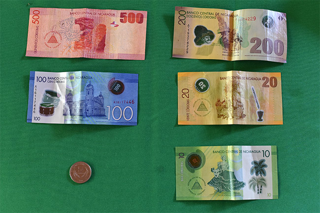 Billetes de Córdoba, la moneda de Nicaragua