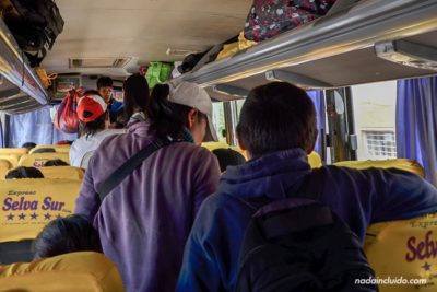 Autobús Selva Sur, recorrido Cuzco - Santa María