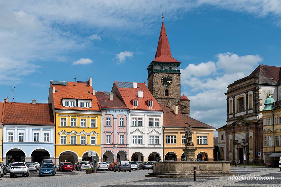 Plaza Wallenstein (Valdštejnovo náměstí) en Jičín - Región de Hradec Králové (República Checa)