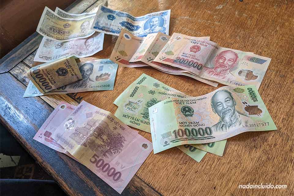 Billetes de Dong, la moneda de Vietnam