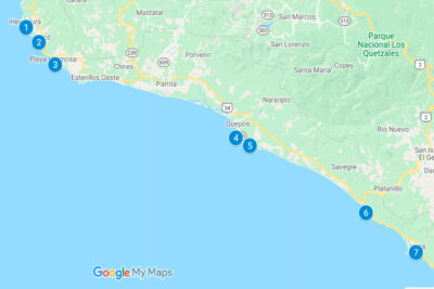 Recomendación de playas en el Pacífico Central de Costa Rica