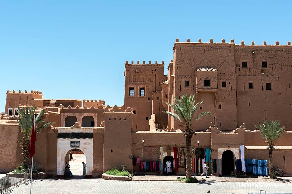 Fachada de la Kasbah de Taourirt en Ouarzazate (Marruecos)