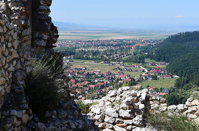 Vista desde Rasnov desde lo alto de la ciudadela (Rumanía)