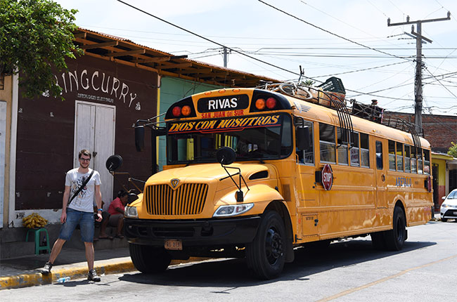 Autobús de San Juan del Sur a Rivas (Nicaragua)