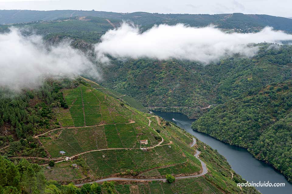 Vistas del río Sil desde el mirador Pena do Castelo, Ribeira Sacra (Galicia)
