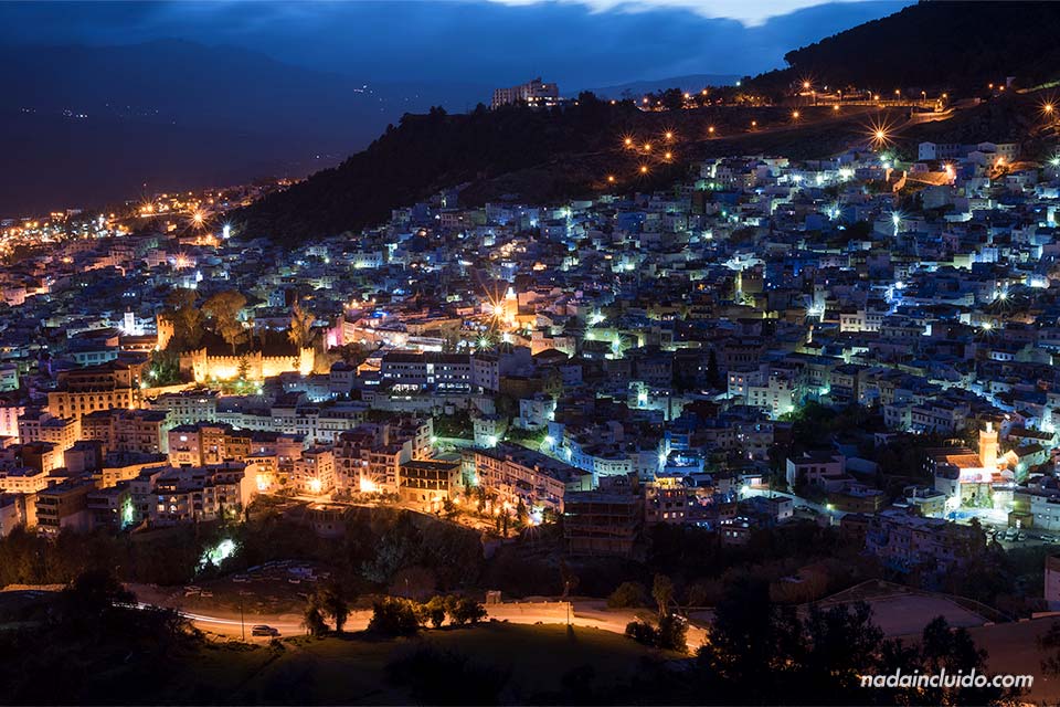 Noche en Chefchaouen (Marruecos)