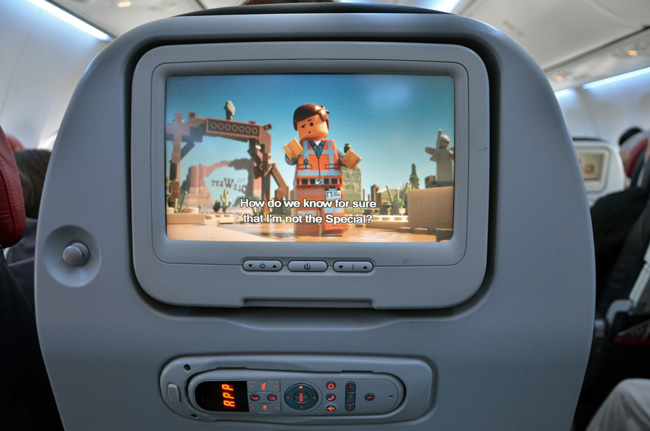 Avión Turkish Airlines, pantalla en el asiento